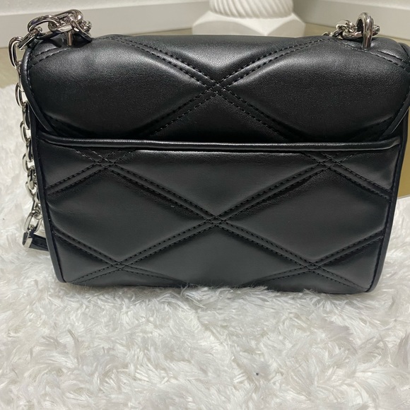 Michael Michael Kors Serena Flap Shoulder Vegan Leather Shoulder Bag Black New - Picture 5 of 10